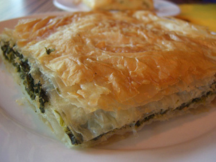 spinach pie from lexington's Greek Bake Sale